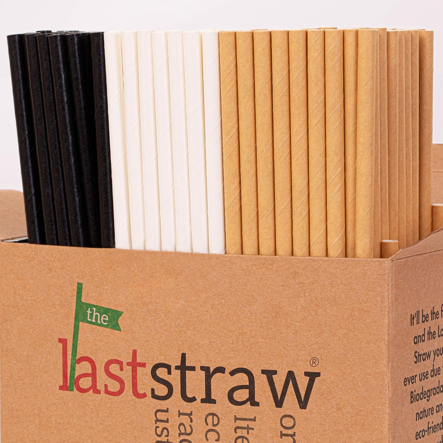 the Last Straw - 100% Biodegradable Paper Drinking Straws (300 Pack)(White/Brown/Black) - Image 5