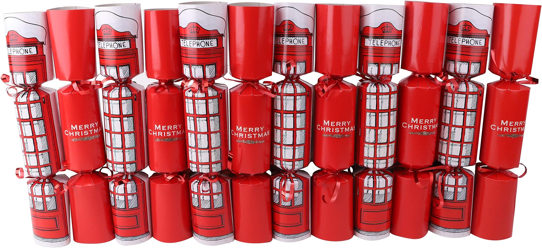 Toyland® Box Of 12 London Design Family Crackers - Christmas Party Decoration