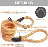 Fida Slip-on Dog Lead 1.8m Reflective Training No Collar Required view 2
