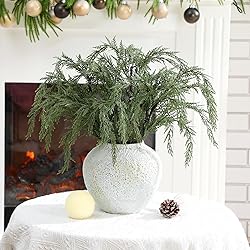 Giegxin 6 Pcs Christmas Artificial Cedar Branches