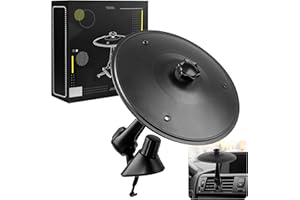 DIFFUSE PETRICHOR Car Cymbal Air Vent - Car Symbol Drum Air Vent,Mini Car Drum Cymbal,Black Car Crash Cymbal Fun for Every Drive,Fits Most Vehicles,Great Gift for Music Lovers and Drummers