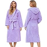 PJGGZ Hooded Bathrobes for Women, Soft Long Towel Robes for Women - Quick Dry yet Warm
