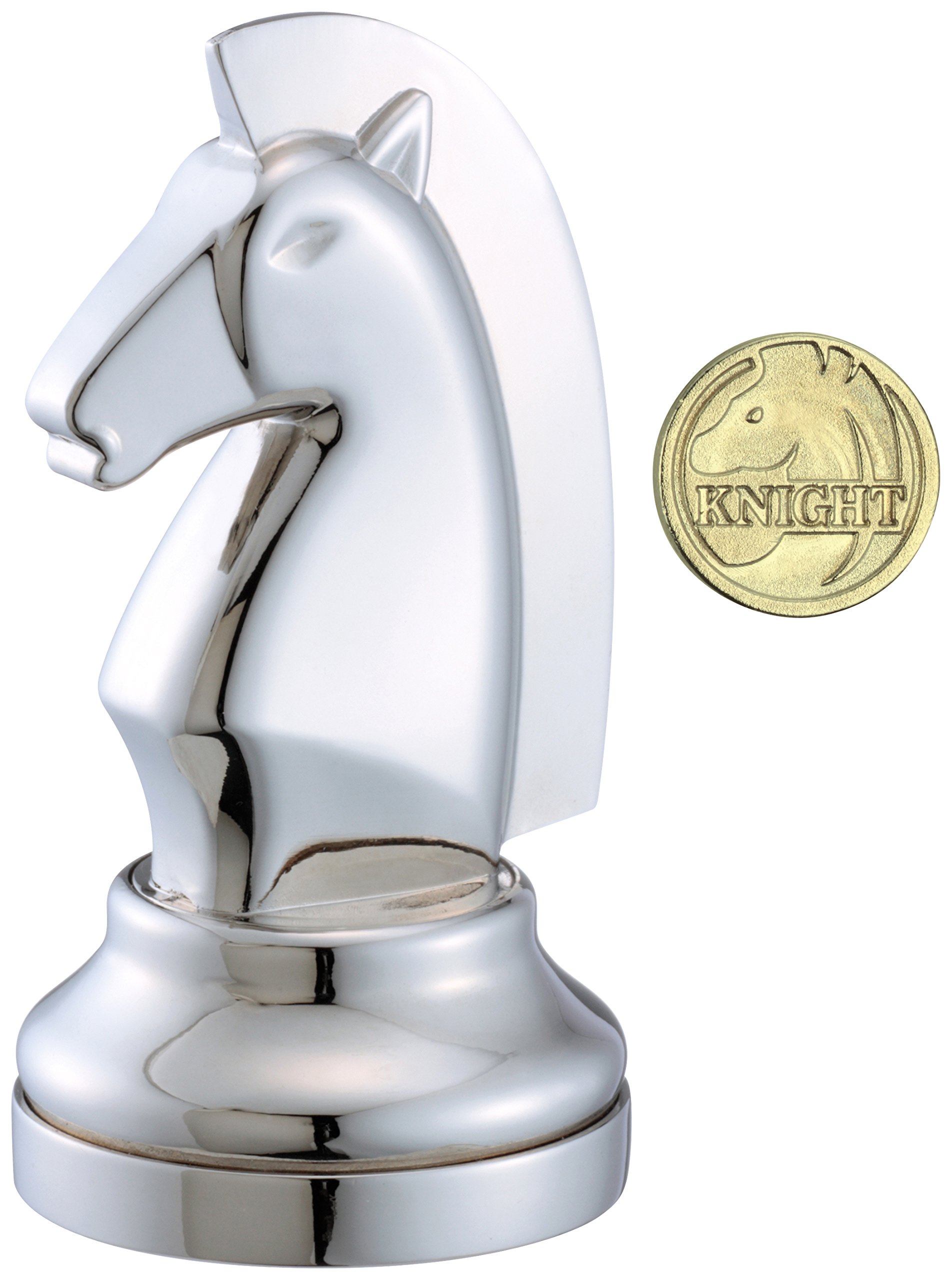 Fehn Eureka 473683 Silver Knight Cast Chess Game, 1 Player, Age 8+