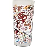 Catstudio Drinking Glass, Florida State University Glass Cup for Kitchen, Drinking Glasses, 15oz Dishwasher Safe Tumbler for FSU Alumni