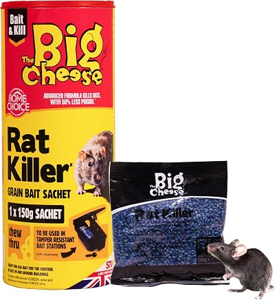 The Big Cheese Rat & Mouse Killer Grain Bait Sachet 25g x6 Difenacoum