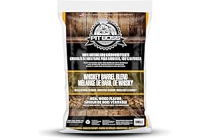 Pit Boss 100% All-Natural Hardwood Whiskey Barrel Blend BBQ Grilling Pellets, 20 Pound Bag Brown