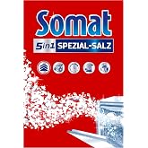 Somat 5-in-1 special salt (1.2 kg), dishwasher salt against limescale | Dishwasher salt for stronger rinsing performance, water softener for the dishwasher, for shiny results