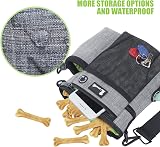 pecute Large Dog Treat Pouch Bag Water Bottle Holder Grey 5 Pockets view 5