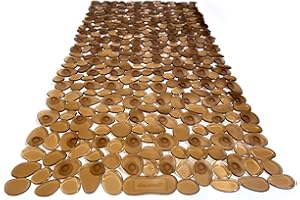 “Pebbles” Non-Slip Bathtub/Shower Mat 27.5”x14” Rectangular, Non-Toxic, Safe, Clean, Machine-Washable, Superior Grip & Draina