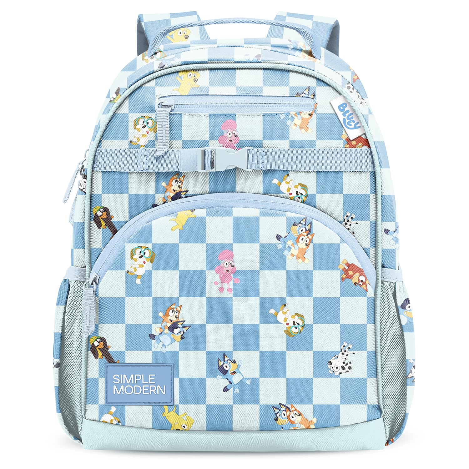 Photo 1 of Simple Modern Medium Bluey Toddler Backpack for School Girls and Boys | Kindergarten Elementary Kids Backpack | Fletcher Collection | Kids - 15" tall | Bluey Checkmate