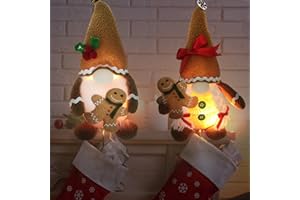 COCOMONG 2 Pack Christmas Stocking Holders for Mantle, Stocking Hangers for Mantel with Lights, Christmas Decorations for Home Indoor, Stocking Hooks for Mantle
