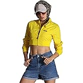 Members Only Mini Cropped Jacket Women Trendy Racer Jacket