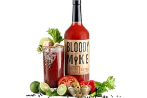 BLOODY MIKE ALL NATURAL BLOODY MARY MIXORIGINAL CLASSIC MIKE DITKA Bloody Mike Original Classic Bloody Mary Mix, 32 Oz Glass Bottle, Gluten Free, Cocktail Mixer, Premium Ingredients, Perfect for Bloody Mary and Mocktail Drinks, Mike Ditka Approved, 1 Bottle