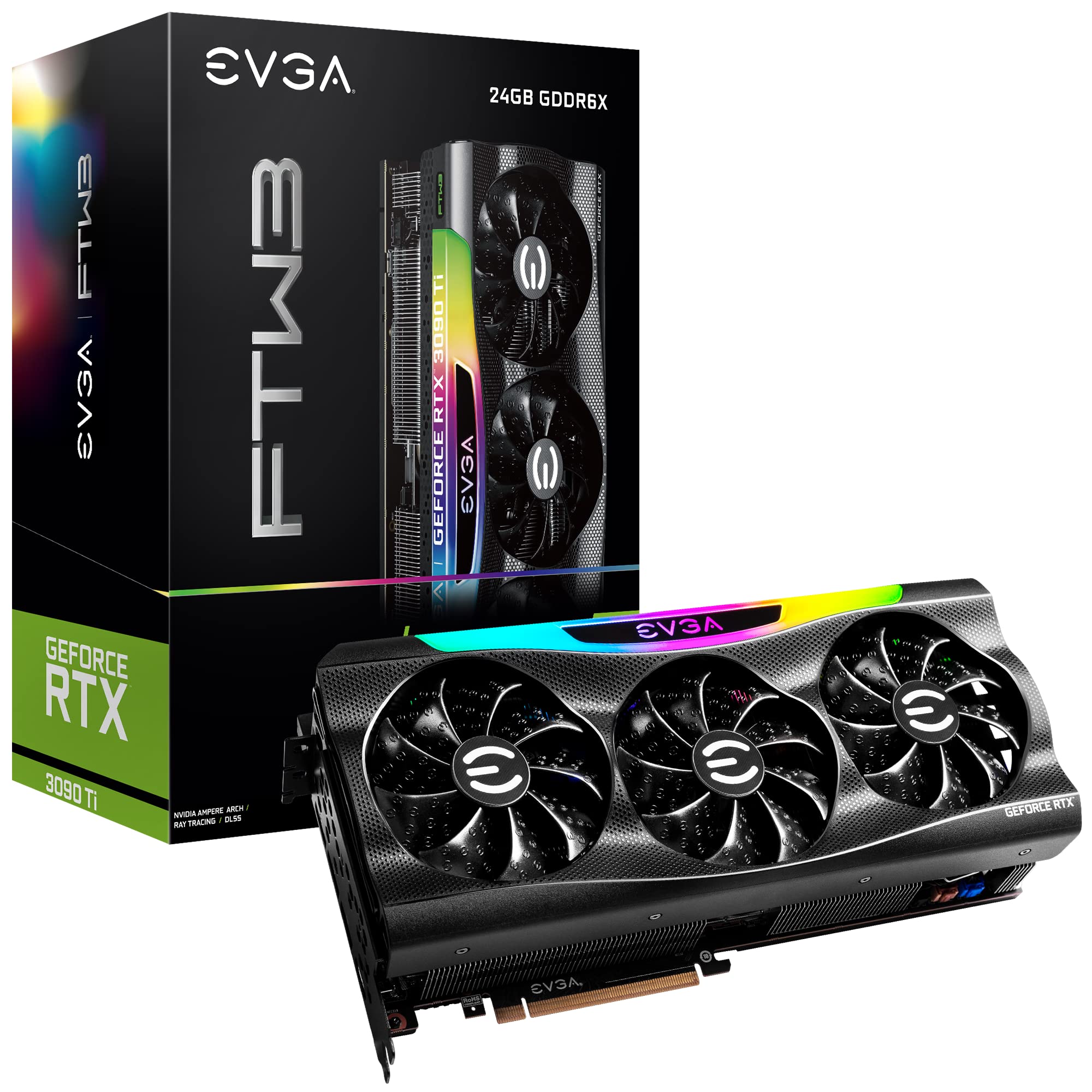 EVGA GeForce RTX 3090 Ti FTW3 GAMING, 24G-P5-4983-KR, 24GB GDDR6X, iCX3, ARGB LED, placa posterior, eLeash gratis