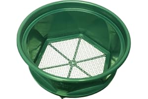 Sluice Fox 13 1/4 inch Gold Classifier Prospecting pan - Stainless Steel mesh sifting pan fits ATOP 5 Gallon Bucket; mealworm Strainer and Shark Tooth Sifter