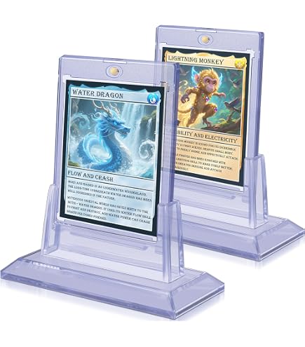 3x4 Acrylic Trading Card Holder, Sports Baseball Card Display Stand Vertical Double-Sided Display-2 Pack : Toys & Games