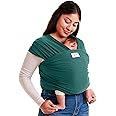 Sleepy Wrap Stretchy Ergonomic Baby Carrier Sling for Newborns to Toddlers - Hands-Free Lightweight Baby Wrap 7-35 lbs (Dark Green)