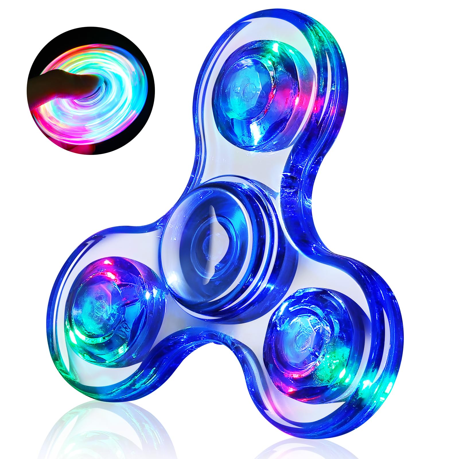 Photo 1 of Gigilli Fidget Spinner for Kids Adults, Light up Sensory Fidget Toys for Kids 4-8 8-12, Classroom Prizes LED Glow in The Dark Hand Fidget Spinner for ADHD Autism Boys Girls 3-5 Birthday Gifts
