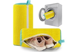 Lot de 2 sacs de lavage de chaussures pour machine à laver et sèche-linge, sacs à linge réutilisables pour tous les types et 