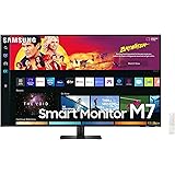 SAMSUNG 43" M70B Series 4K UHD USB-C Smart Monitor & Streaming TV, 4ms, 60Hz, HDR10, Wireless Display, Gaming and IoT Hubs, A