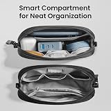 tomtoc Cable Organiser Bag Travel Pouch Water Resistant Tech Essentials view 2