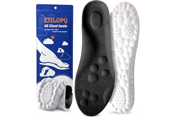 4D Cloud-Like Comfort Soles for Women - Soft Memory Foam Cushioning Insoles - Trim to Fit Steppers Insoles with Arch Support