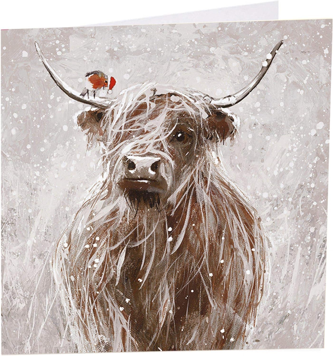 Art Beat Cow Christmas Cards - Mira-Coo - Pack of 6 in aid of Shelter