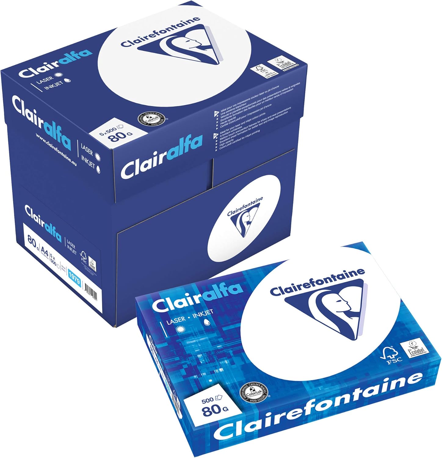 PAPIER CLAIREFONTAINE DCP GREEN A4 90Gr BLANC - ramette de 500