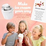 Andrew James Ice Cream Maker 1.5L – Home Frozen Desserts White view 2