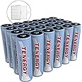 Tenergy AA Rechargeable Battery, High Capacity 2500mAh NiMH AA Battery, 1.2V Double A Batteries, 24 Pack w/Battery Cases