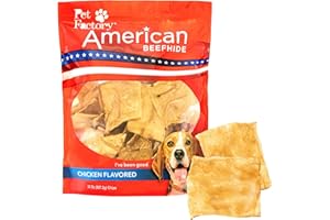 Pet Factory American Beefhide Chips Dog Chew Treats - Chicken Flavor, 32 oz