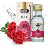 Rose Food Essence 25mL by Hemani, Rose Flavor Extract for Baking, Desserts, Drinks, Ice Cream and Frosting, 0.84 Fl Oz Concentrated Cooking Flavoring