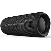 Monster Bluetooth Speaker, Wireless Portable Outdoor Bluetooth Speakers, 60W True Wireless Stereo IPX8 Waterproof, Dual PairingBluetooth 5.4 Built-in Mic, Black