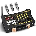 Vangoa DMX Controller, Mini Portable DMX 512 Controller, with 3 Pcs DMX Controller Dfi DJ 2.4G 3 Receivers, Lighting Control with Bag, Adapter, for Stage Party Bar Lighting Show, Black