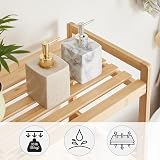 SONGMICS 3-Tier Bamboo Storage Rack Natural 45x31.5x80 cm BCB073N01 view 6