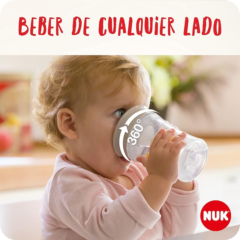 Magic Cup vaso antiderrame bebe | Borde a prueba de derrames de 360° | +8 meses | Sin BPA | 230 ml | Cangrejo (morado) | 2 unidades