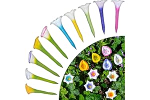 Coniuty Bee Water Cups, Insect Drinking Cups for Garden Decor Set, Bee Watering Station for Thirsty Pollinators, Flower Decoration for Garden, Balcony, Flower Bed and Vase (Multicolor, Lily+Petunia)