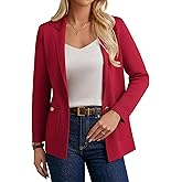 GRACE KARIN Women Sweater Blazers Business Casual Long Sleeve Work Cardigan Open Front Lapel Suit Jackets with Pockets
