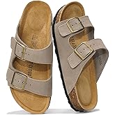 Project Cloud 100% Genuine Leather Flat Sandals For Women 2026 Cork Footbed Womens Sandals with Memory Foam and arch support Vacation Essentials Slides for Women Footwear (Venita)