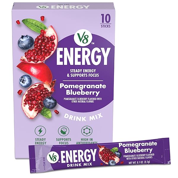 V8 ENERGY POMEGRANATE BLUEBERRY ENERGY DRINK POWDER, .10...