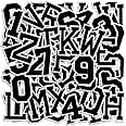Letter and Number Iron On Patches, A-Z Alphabet and Numbers 0-9 Embroidery Applique Patch, DIY Decorative Heat Press Patches for Clothing Jeans Jackets Backpacks Hats (Black 72 Pcs)