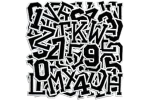 Letter and Number Iron On Patches, A-Z Alphabet and Numbers 0-9 Embroidery Applique Patch, DIY Decorative Heat Press Patches 