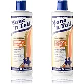 Mane &rsquo;n Tail Bond &rsquo;n Repair Shampoo &amp; Conditioner Set, Sulfate-Free Strengthening Hair Care System, Anti-Breakage &amp; Frizz Control, Triple Bond Repair with Moringa, Mango Peach 11.2 fl oz 2-Pack
