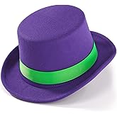 Shihanee Victorian Top Hat Circus Show Hat Cowboy Hat for Adults Halloween Cosplay DIY