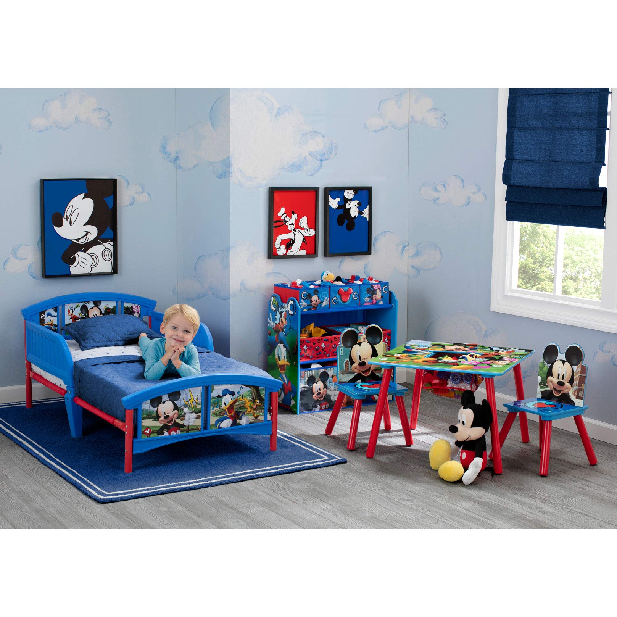 Delta Children Disney Mickey Mouse 6 Bin Design and Store Toy Organizer