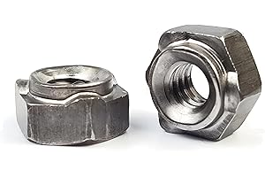 RAW PRODUCTS CORP Hex Weld Nuts Steel Long Pilot 3 Projections - UNC Coarse Sizes - Qty 100 (1/2"-13)