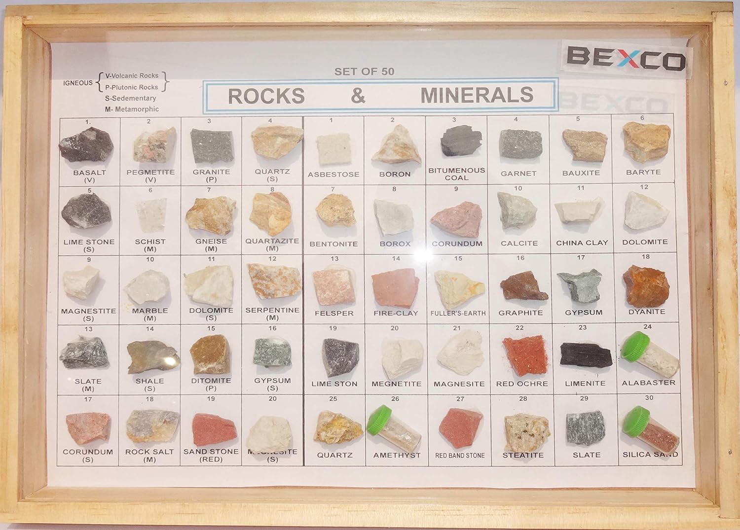 Collection of 50 Rocks and Minerals for Geology Education Amazon.co.uk