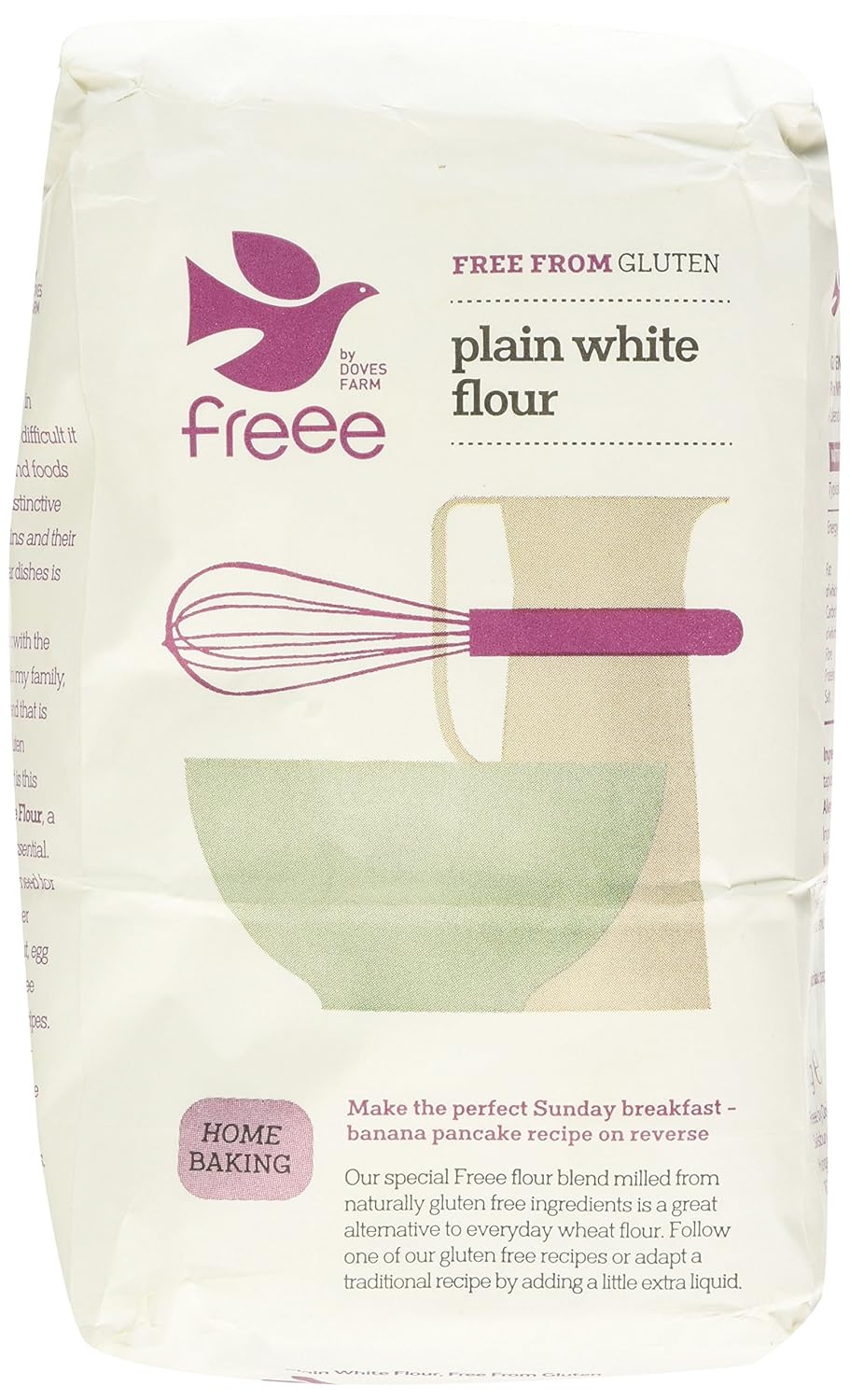 Doves Farm Plain Free From Gluten White Flour, 1kg Amazon.co.uk Prime