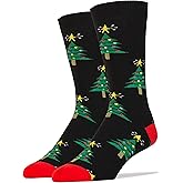 ooohyeah Men’s Holiday Novelty Crew Socks, Funny Christmas Thanksgiving Hanukkah Dress Socks Stocking Stuffer, Size 8-13