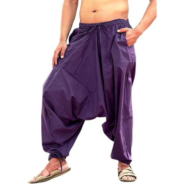 The Veshti Company Women's Boho Cotton Harem Pants – Soft Lounge Yoga Pants – Fit Trousers With Drawstring – Navy - XL - View #2